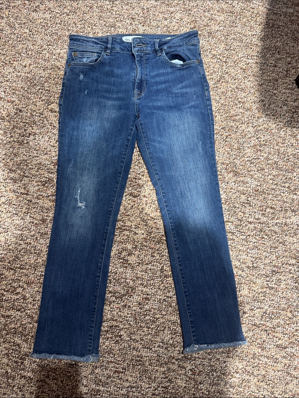 DL1961 Medium Wash Slim Straight Jeans